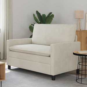 vidaXL Canapea Crem 126 x 81 x 87, 5 cm Catifea imagine