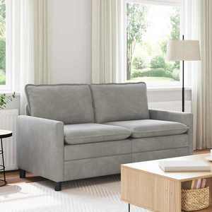 vidaXL Canapea Gri deschis 156 x 81 x 87, 5 cm Catifea imagine
