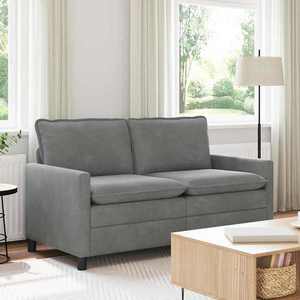 vidaXL Canapea Gri închis 156 x 81 x 87, 5 cm Catifea imagine