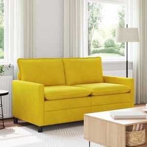 vidaXL Canapea Galben 156 x 81 x 87, 5 cm Catifea imagine