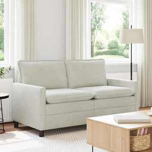 vidaXL Canapea Crem 156 x 81 x 87, 5 cm Catifea imagine