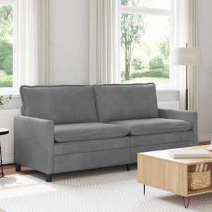 vidaXL Canapea Gri închis 196 x 81 x 87, 5 cm Catifea imagine