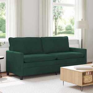 vidaXL Canapea Verde închis 196 x 81 x 87, 5 cm Catifea imagine