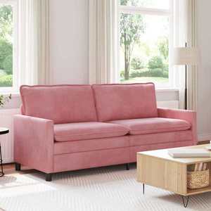 vidaXL Canapea Roz 196 x 81 x 87, 5 cm Catifea imagine