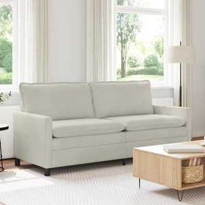 vidaXL Canapea Crem 196 x 81 x 87, 5 cm Catifea imagine