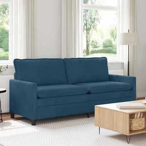 vidaXL Canapea albastru 196 x 81 x 87, 5 cm Catifea imagine