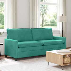 vidaXL Canapea Turcoaz 196 x 81 x 87, 5 cm Catifea imagine