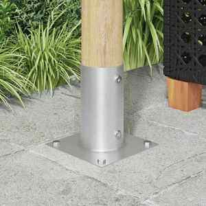 vidaXL Ancora rotundă de teren 4 pcs Argintiu 15 x 15 x 15 cm Metal imagine