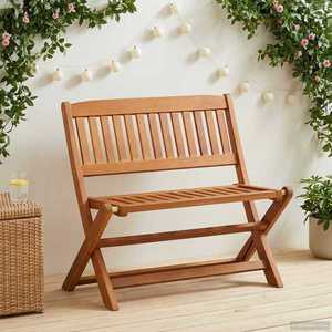 vidaXL Bancă pentru copii Maro 61 x 38 x 57 cm Lemn de eucalipt masiv imagine