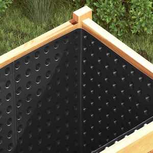 vidaXL Foie de drenaj cu striații Negru 1 x 20 m HDPE imagine