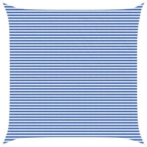 vidaXL Pânză de umbră Albastru și Alb 7 x 7 m HDPE imagine