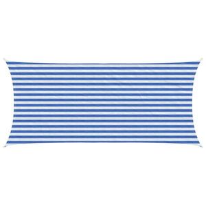 vidaXL Pânză de umbră Albastru și Alb 2 x 4 m HDPE imagine