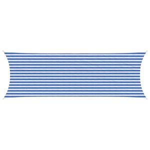 vidaXL Pânză de umbră Albastru și Alb 2 x 6 m HDPE imagine