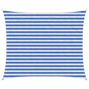 vidaXL Pânză de umbră Albastru și Alb 2, 5 x 4 m HDPE imagine