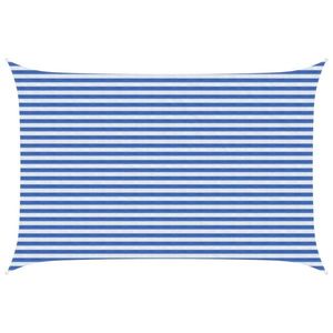 vidaXL Pânză de umbră Albastru și Alb 3 x 4, 5 m HDPE imagine