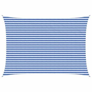 vidaXL Pânză de umbră Albastru și Alb 3 x 6 m HDPE imagine
