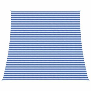 vidaXL Pânză de umbră Albastru și Alb 4 / 5 x 4 m HDPE imagine