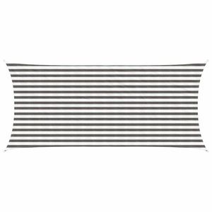 vidaXL Pânză de umbră Gri deschis și alb. 2 x 5 m HDPE imagine