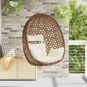 vidaXL Scaun suspendat tip ou fără suport poliratan 92 x 57, 5 x 110 cm imagine