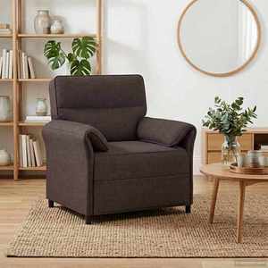 vidaXL Canapea 100% poliester, cadru din metal, MDF, placaj imagine