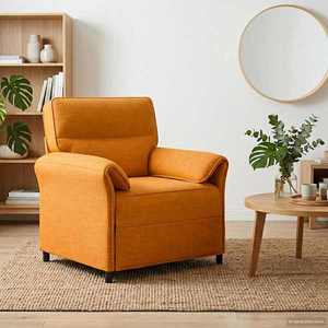 vidaXL Canapea 100% poliester, cadru din metal, MDF, placaj imagine