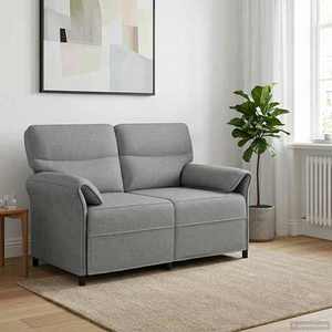 vidaXL Canapea 100% poliester, cadru din metal, MDF, placaj imagine