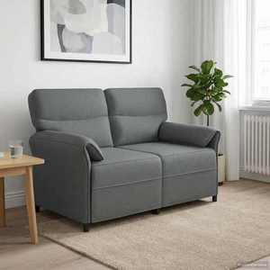 vidaXL Canapea 100% poliester, cadru din metal, MDF, placaj imagine