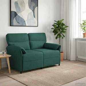 vidaXL Canapea 100% poliester, cadru din metal, MDF, placaj imagine