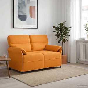 vidaXL Canapea 100% poliester, cadru din metal, MDF, placaj imagine