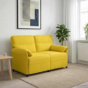 vidaXL Canapea 100% poliester, cadru din metal, MDF, placaj imagine