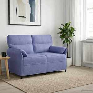 vidaXL Canapea 100% poliester, cadru din metal, MDF, placaj imagine