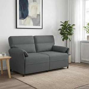 vidaXL Canapea 100% poliester, cadru din metal, MDF, placaj imagine