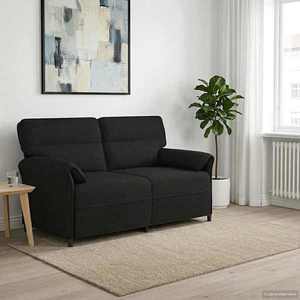 vidaXL Canapea 100% poliester, cadru din metal, MDF, placaj imagine