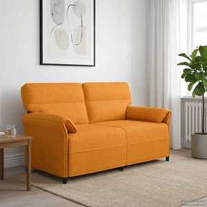 vidaXL Canapea 100% poliester, cadru din metal, MDF, placaj imagine