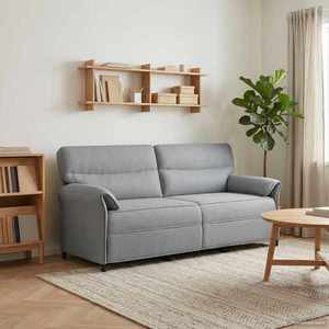 vidaXL Canapea 100% poliester, cadru din metal, MDF, placaj imagine