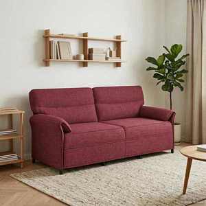 vidaXL Canapea 100% poliester, cadru din metal, MDF, placaj imagine