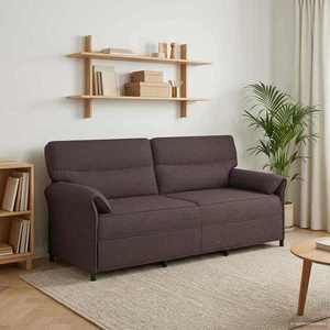 vidaXL Canapea 100% poliester, cadru din metal, MDF, placaj imagine