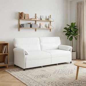 vidaXL Canapea 100% poliester, cadru din metal, MDF, placaj imagine