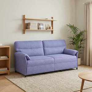 vidaXL Canapea 100% poliester, cadru din metal, MDF, placaj imagine