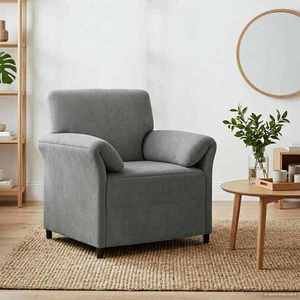 vidaXL Sofa cu un loc Gri închis 88 x 83 x 95 cm Catifea imagine