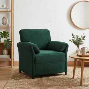 vidaXL Sofa cu un loc Verde închis 88 x 83 x 95 cm Catifea imagine