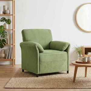 vidaXL Sofa cu un loc Verde deschis 88 x 83 x 95 cm Catifea imagine