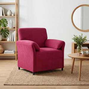 vidaXL Sofa cu un loc Roșu Vin 88 x 83 x 95 cm Catifea imagine