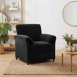 vidaXL Sofa cu un loc Negru 88 x 83 x 95 cm Catifea imagine