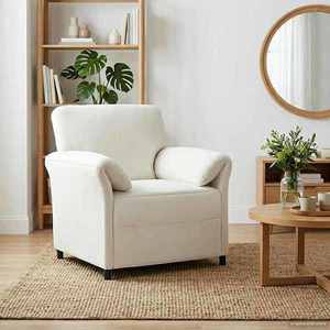 vidaXL Sofa cu un loc Crem 88 x 83 x 95 cm Catifea imagine