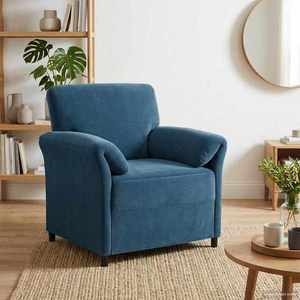 vidaXL Sofa cu un loc albastru 88 x 83 x 95 cm Catifea imagine