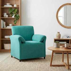 vidaXL Sofa cu un loc Turcoaz 88 x 83 x 95 cm Catifea imagine