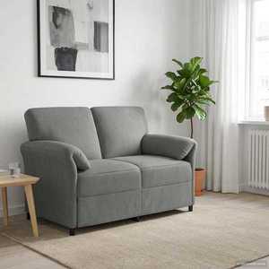 vidaXL Canapea cu 2 locuri Gri închis 138 x 83 x 95 cm Catifea imagine
