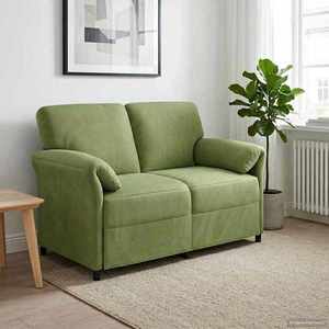 vidaXL Canapea cu 2 locuri Verde deschis 138 x 83 x 95 cm Catifea imagine