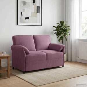 vidaXL Canapea cu 2 locuri Violet 138 x 83 x 95 cm Catifea imagine